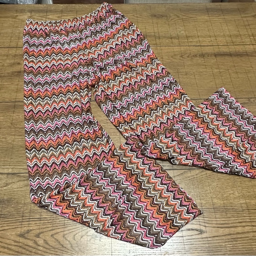 Shade & Shore Women’s' Chevron Crochet Swim Coverup Pant Small NWT